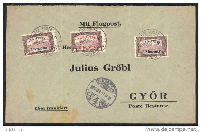 Cover Franked By Sc.C3/C5, Posted From Budapest To Györ On 7/DE/1920. - Covers & Documents