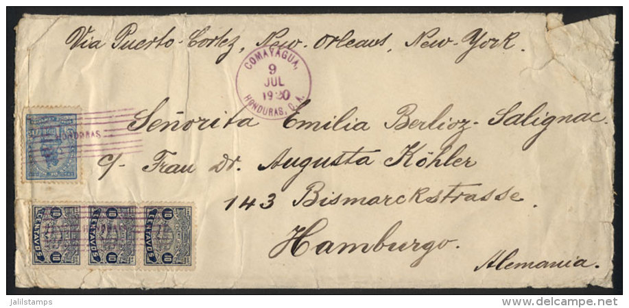 Cover Franked With 45c., Sent From COMAYAGUA To Germany On 9/JUL/1920. - Honduras