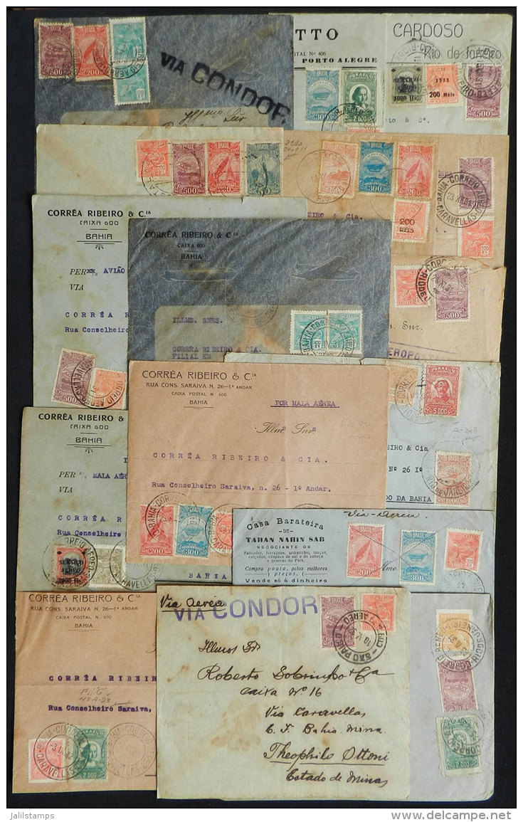 16 Airmail Covers Used Between 1931 And 1933, Nice Postages And Cancels! - Briefe U. Dokumente