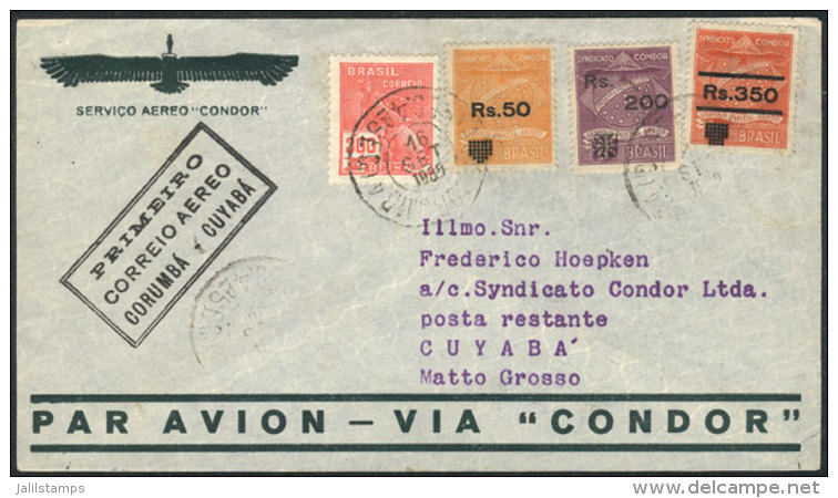 16/SE/1930 First Flight Corumbá - Cuyabá, Excellent Quality! - Covers & Documents