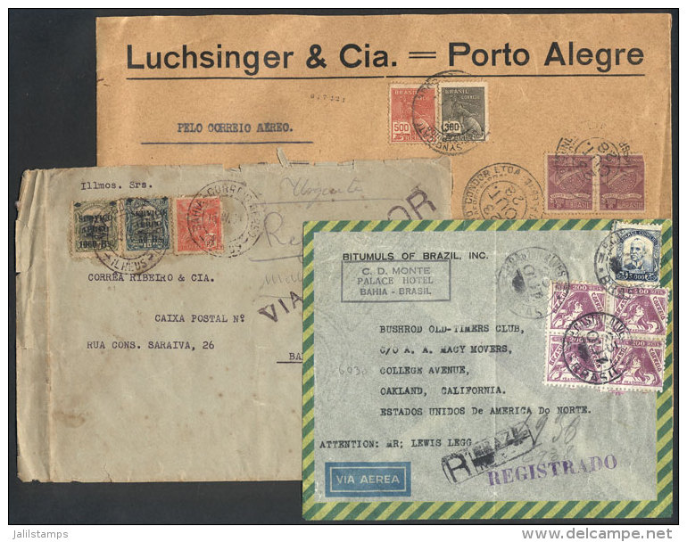 3 Airmail Covers Used Between 1928 And 1941, Very Nice Postages, Good Opportunity At Low Start! - Covers & Documents