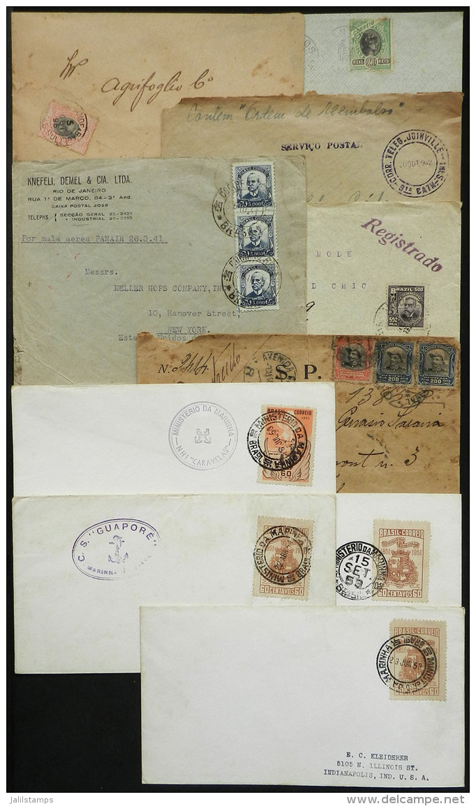 10 Covers Used Between 1896 And 1953, Interesting Postages And Postal Marks, Good Opportunity At LOW START! - Verzamelingen & Reeksen