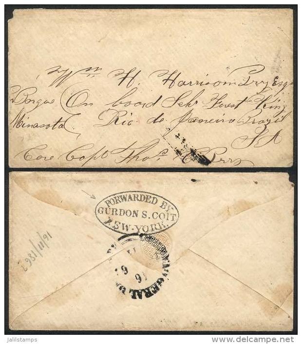 Cover Sent From USA To A Passenger Onboard Ship "Forest King" In Rio De Janeiro (care Of Captain Thomas ...?), With... - Covers & Documents