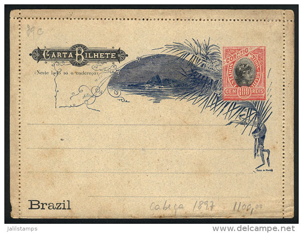 RHM.CB-67, Lettercard, 1897 Issue, With 33 Inner Lines, VF Quality, Catalog Value 1,100Rs. - Ganzsachen