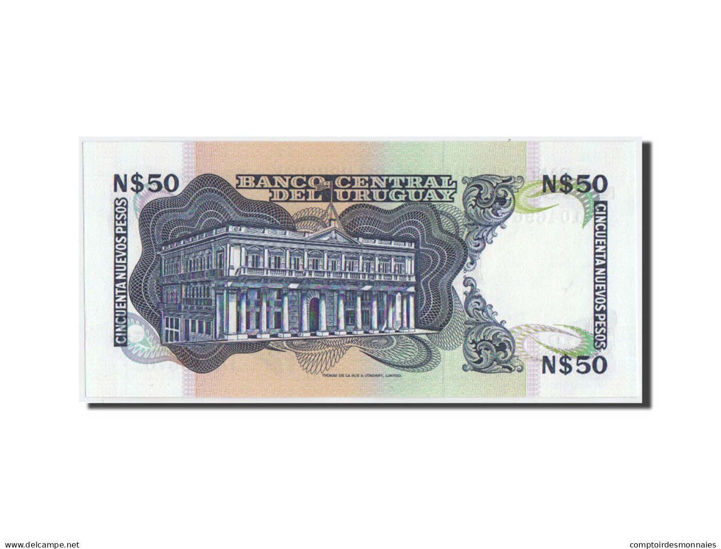 Billet, Uruguay, 50 Nuevos Pesos, 1989, KM:61a, NEUF - Uruguay