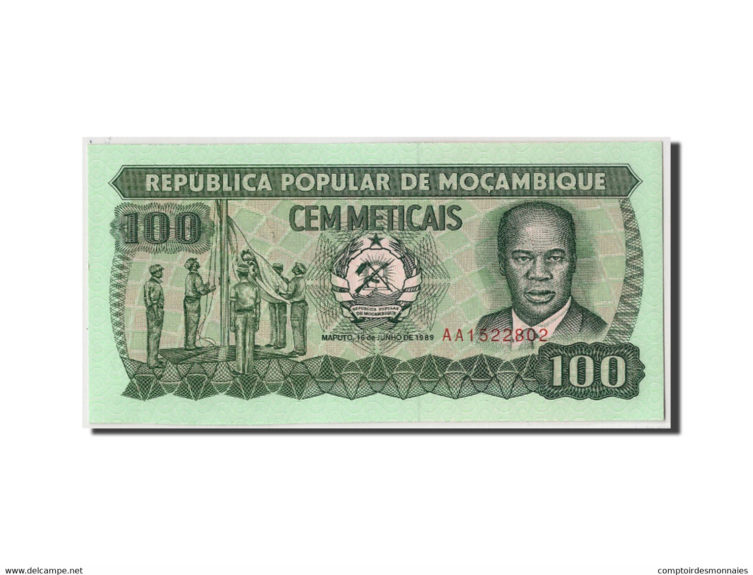 Billet, Mozambique, 100 Meticais, 1989, 1989-06-16, KM:130c, NEUF - Mozambique