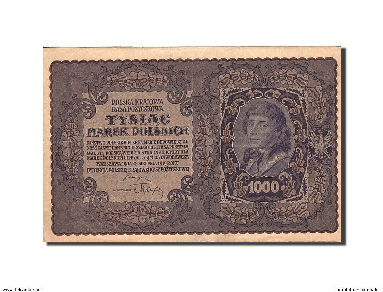 Billet, Pologne, 1000 Marek, 1919, 1919-08-23, KM:29, SUP+ - Pologne