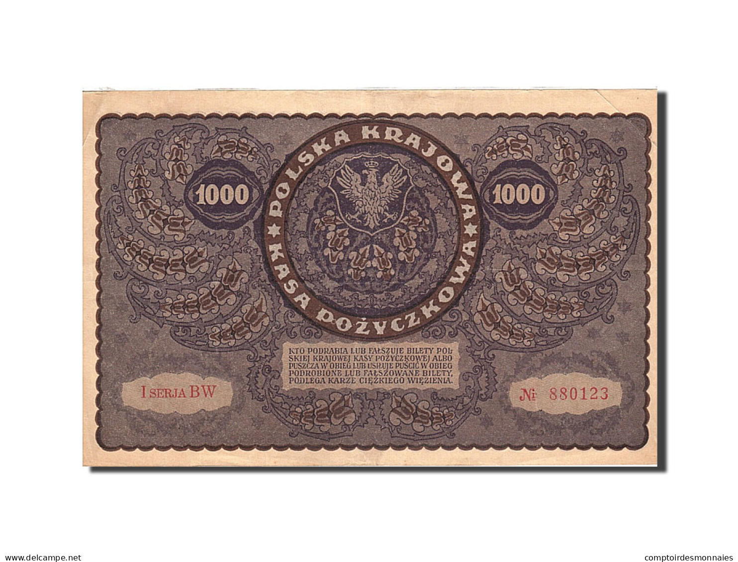 Billet, Pologne, 1000 Marek, 1919, 1919-08-23, KM:29, SUP+ - Pologne