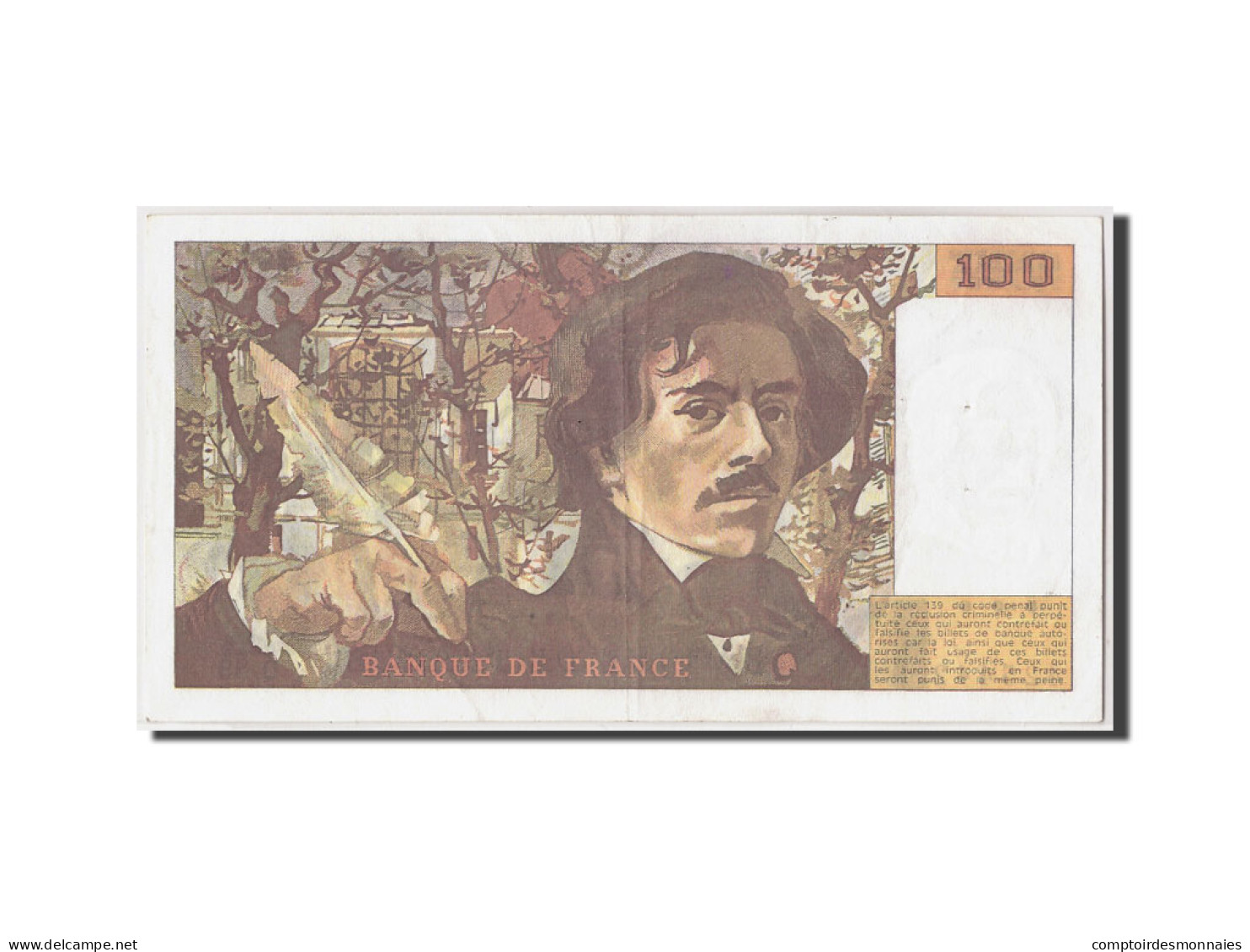 Billet, France, 100 Francs, 100 F 1978-1995 ''Delacroix'', 1984, TTB+ - 100 F 1978-1995 ''Delacroix''