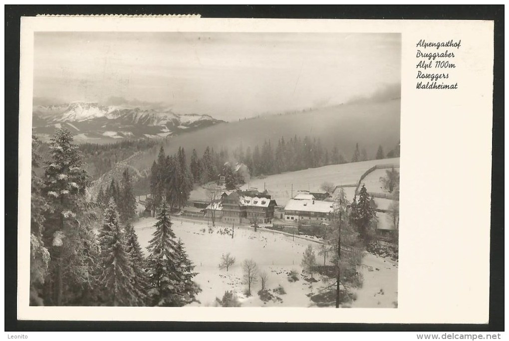 SEMMERRING Steiermark Neunkirchen Krieglach Alpengasthof BRUGGRABER 1954 - Krieglach