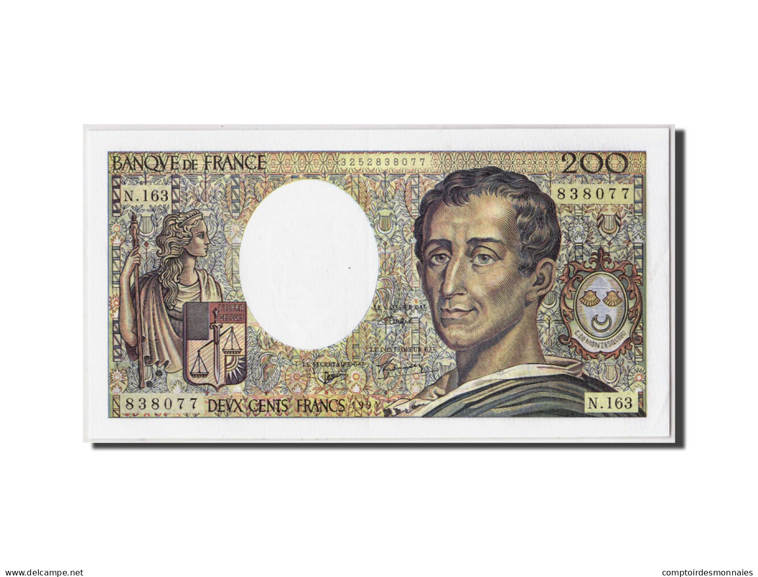 Billet, France, 200 Francs, 200 F 1981-1994 ''Montesquieu'', 1994, SUP+ - 200 F 1981-1994 ''Montesquieu''