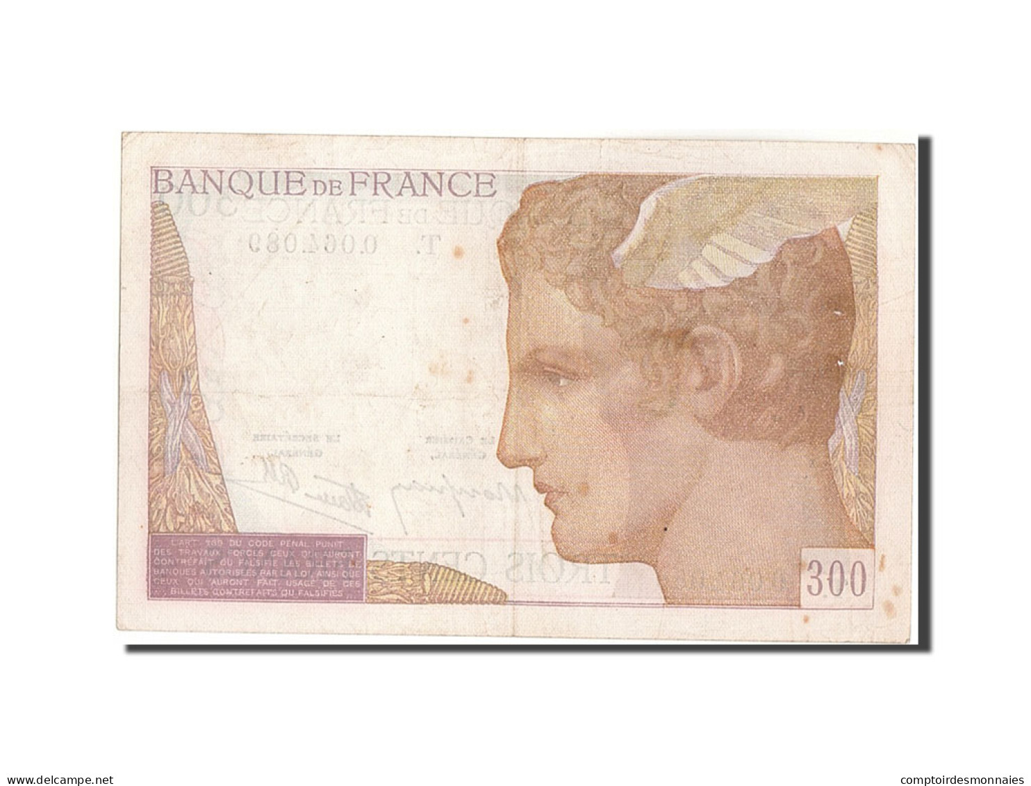 Billet, France, 300 Francs, 300 F 1938-1939, 1938, 1938-11-24, TTB - 300 F 1938-1939