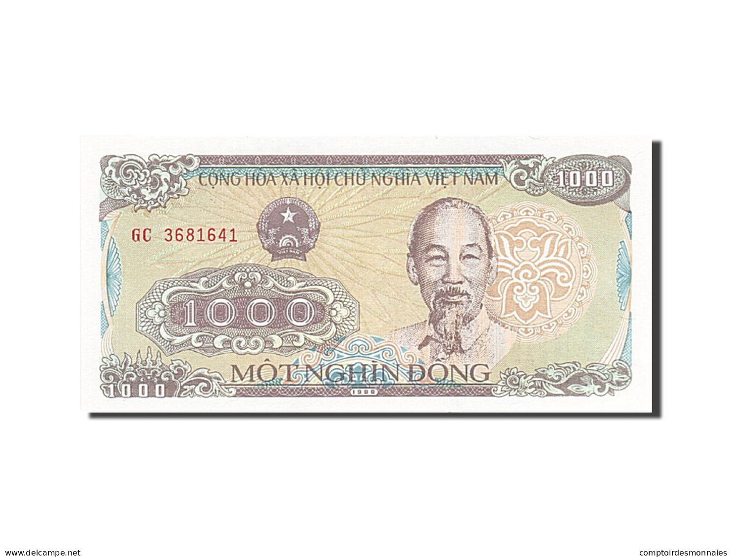 Billet, Viet Nam, 1000 D<ox>ng, 1988-1991, 1988, KM:106a, NEUF - Vietnam