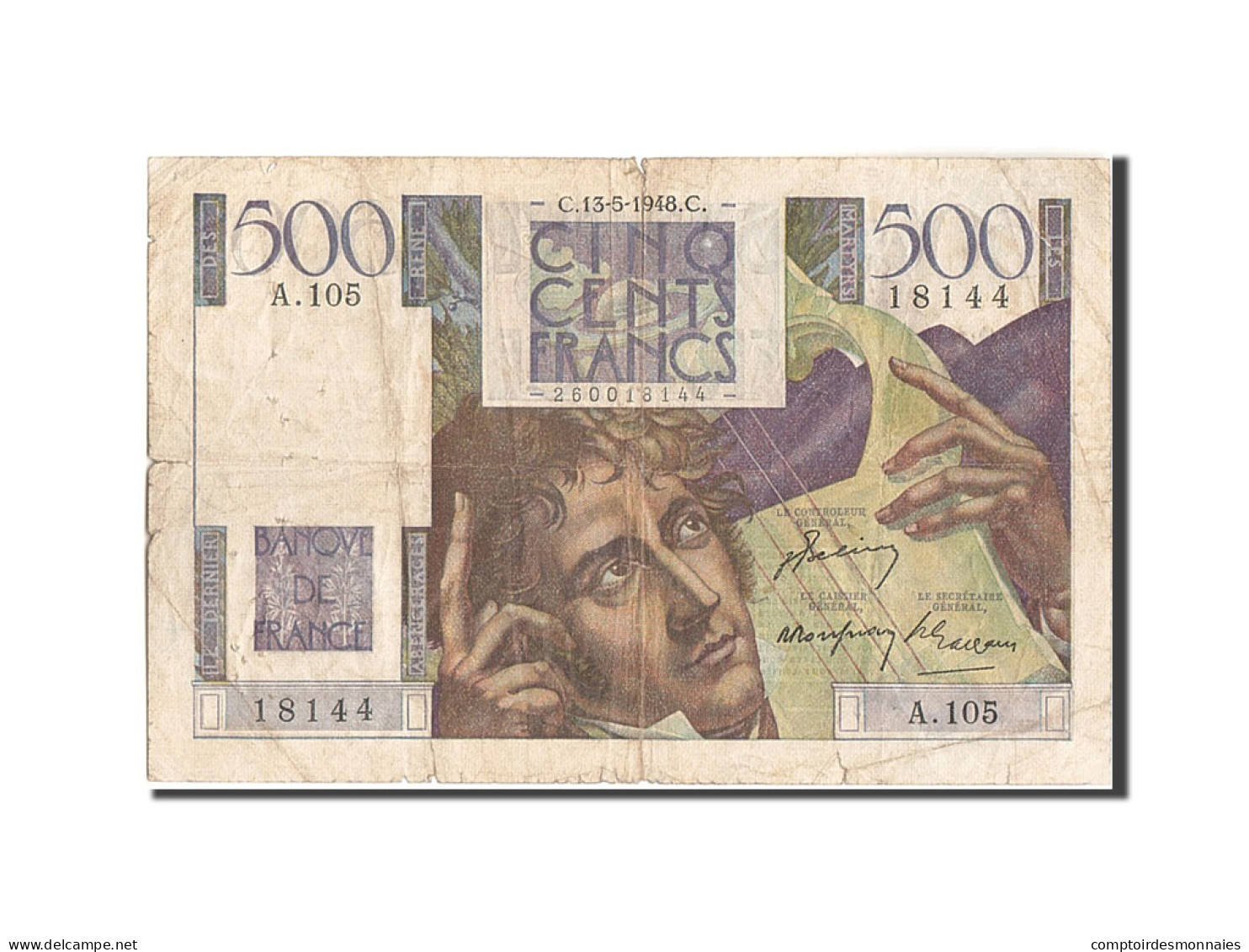 Billet, France, 500 Francs, 500 F 1945-1953 ''Chateaubriand'', 1948, 1948-05-13 - 500 F 1945-1953 ''Chateaubriand''