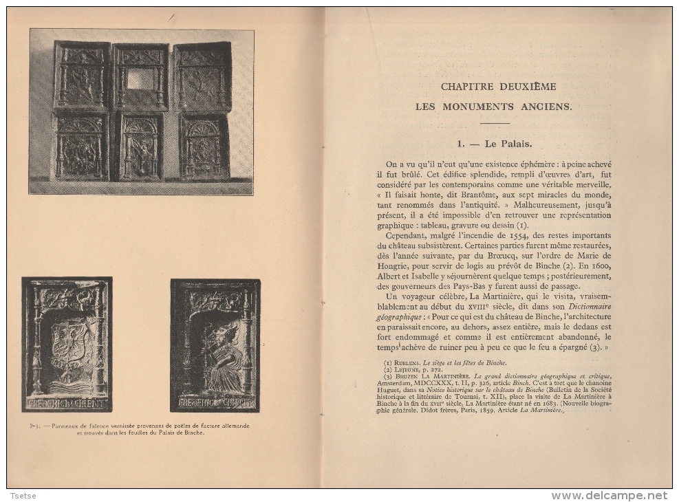 Les Monuments De La Ville De Binche - Livre D'Eugène Derbaix, Agrémenté De Plusieurs Photos - 1938 - 2me édition - Binche
