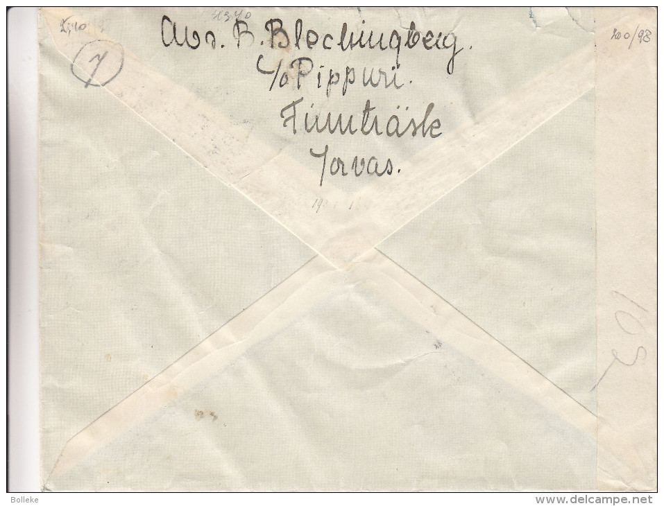 Finlande - Lettre De 1940 - Avec Censure - Oblitération Javas  ? - Expédié Vers Lles Pays Bas - Timbres Sur Timbres - Covers & Documents