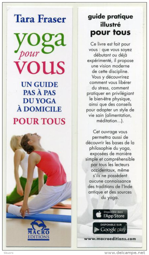 Marque-page Yoga Pour Vous, Par Tara Fraser Aux éditions Macro éditions - Marque-Pages