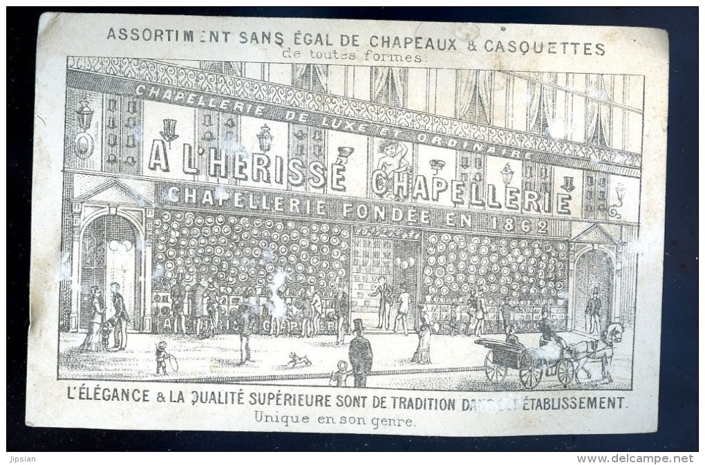 Chromos L' Hérissé Paris La Chapellerie La Plus Vaste Du Monde   CHR1 - Otros & Sin Clasificación