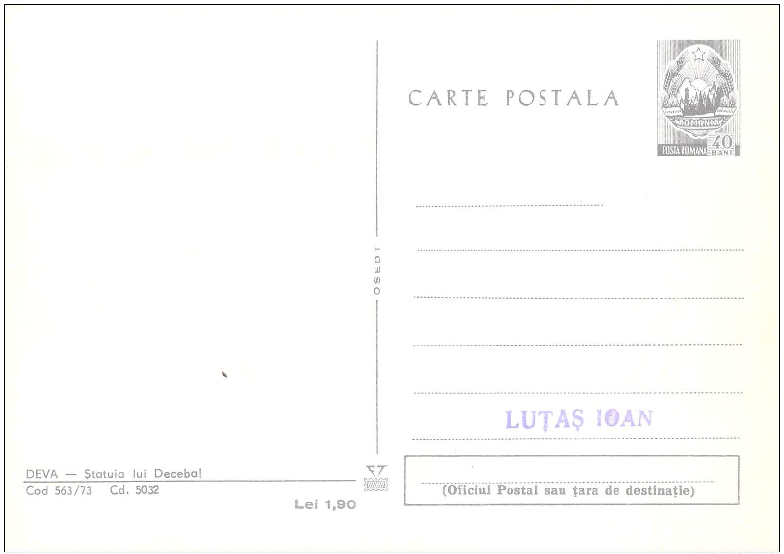 C   Michel #  3096   1972  Bauten  Burg  Deva - Cartoline Maximum