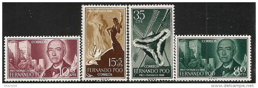 FERNANDO POO-1960-ED. 188 A 191 COMPLETA-PRO INFANCIA- MANUEL DE FALLA. EL AMOR BRUJO Y EL SOMBRERO DE TRES PICOS-NUEVO - Fernando Poo