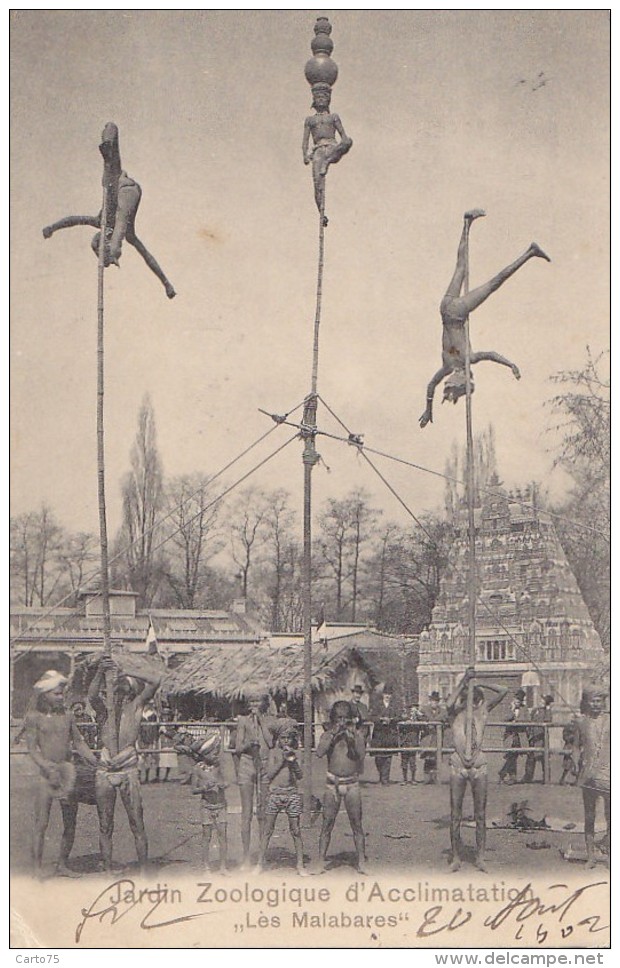 Evènements -  Précurseur 1902 - Tribu Indienne Malabares - Paris - Equilibre Acrobatie - Temple - Empfänge