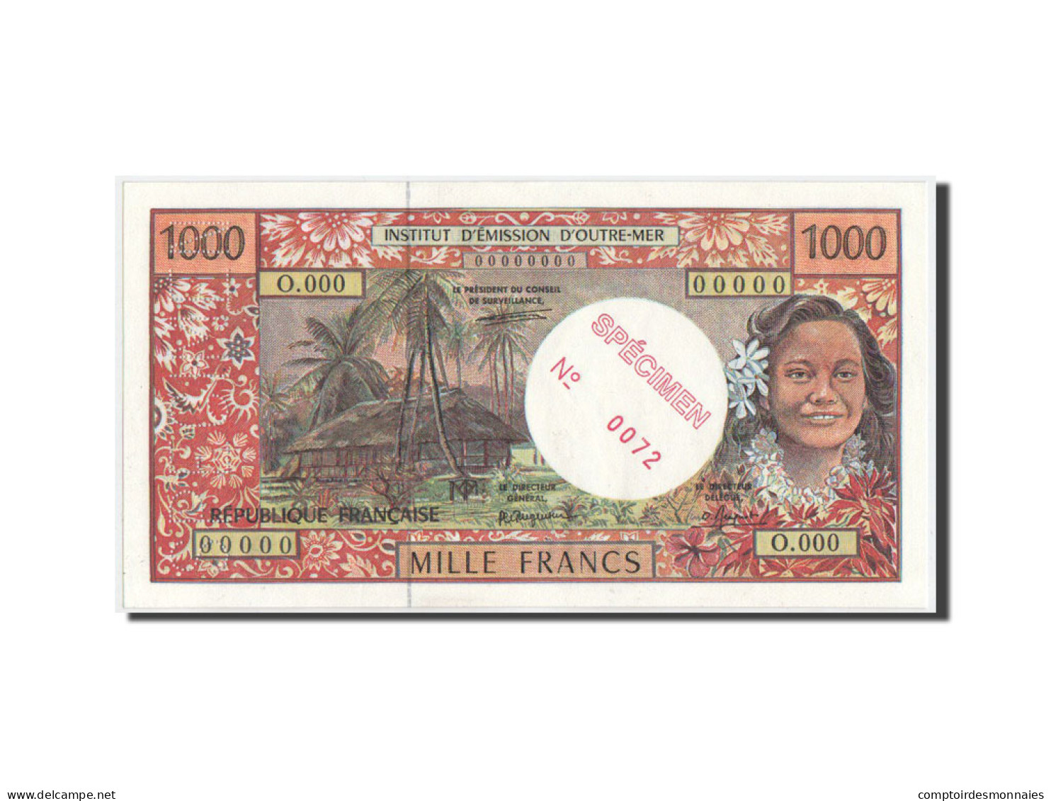 Billet, French Pacific Territories, 1000 Francs, 1996, KM:2a, NEUF - Papeete (Frans-Polynesië 1914-1985)