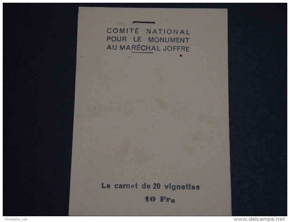 FRANCE - Carnet Complet De 20 Vignettes Pour La Souscription Au Monument Du Maréchal JOFFRE - A Voir - P19425 - Blocs & Carnets