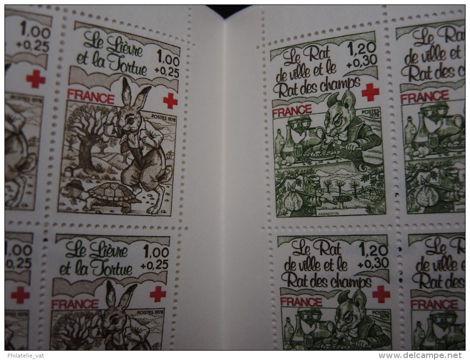 FRANCE - Lot De 10 Carnets Croix Rouge Complet - N° 1973 à 1982 - Timbres Neufs** - Lot N°16374 - Red Cross