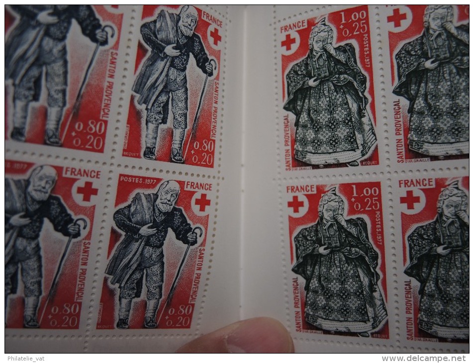 FRANCE - Lot de 10 carnets croix rouge complet - N° 1973 à 1982 - Timbres neufs** - Lot N°16374