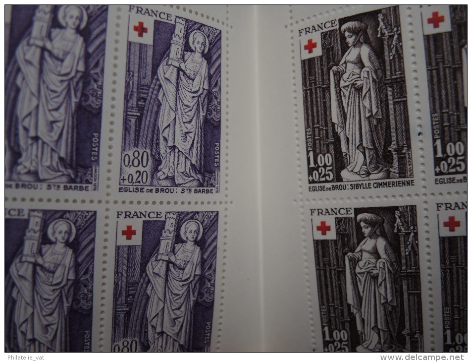 FRANCE - Lot de 10 carnets croix rouge complet - N° 1973 à 1982 - Timbres neufs** - Lot N°16374