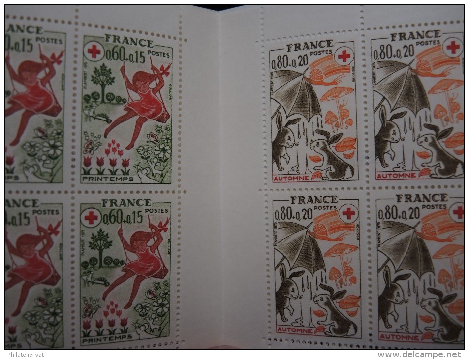 FRANCE - Lot de 10 carnets croix rouge complet - N° 1973 à 1982 - Timbres neufs** - Lot N°16374