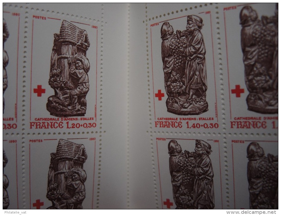 FRANCE - Lot de 10 carnets croix rouge complet - N° 1973 à 1982 - Timbres neufs** - Lot N°16374