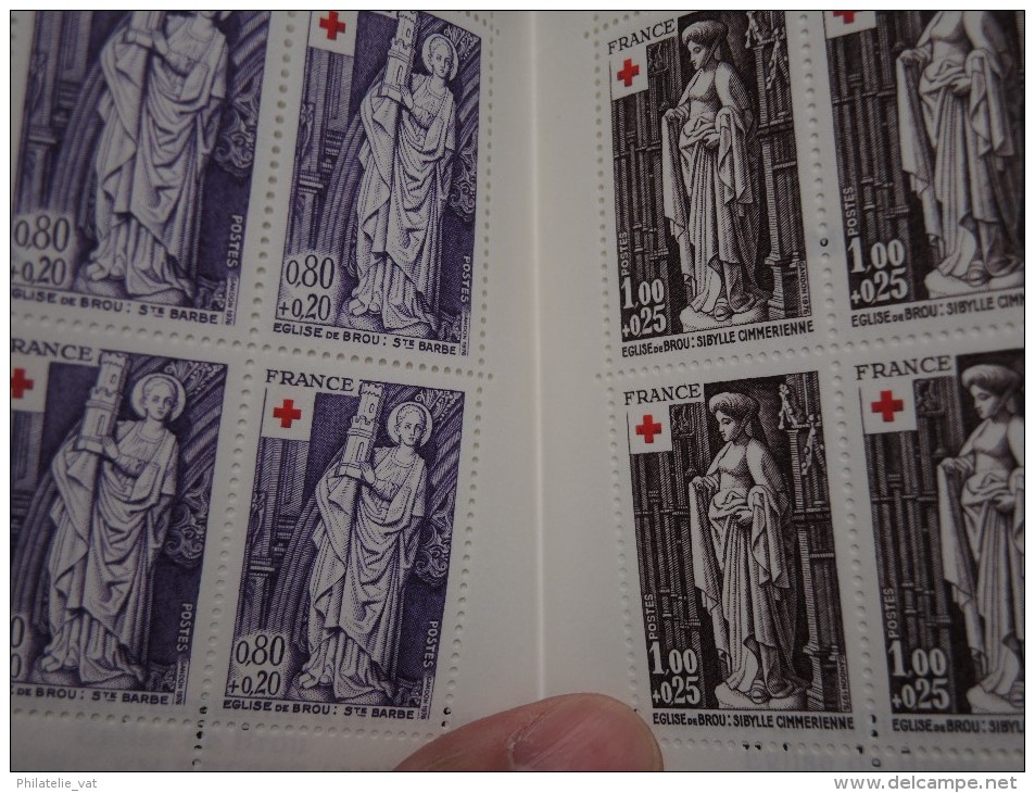 FRANCE - Lot De 10 Carnets Croix Rouge Complet - De 1967 à 1976  - Timbres Neufs** - Lot N°16380 - Croix Rouge