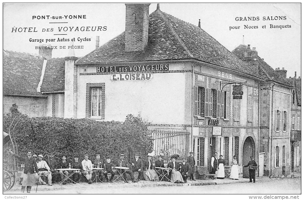 89- PONT-SUR-YONNE - HÖTEL DES VOYAGEURS  -L. LOISEAU - Pont Sur Yonne