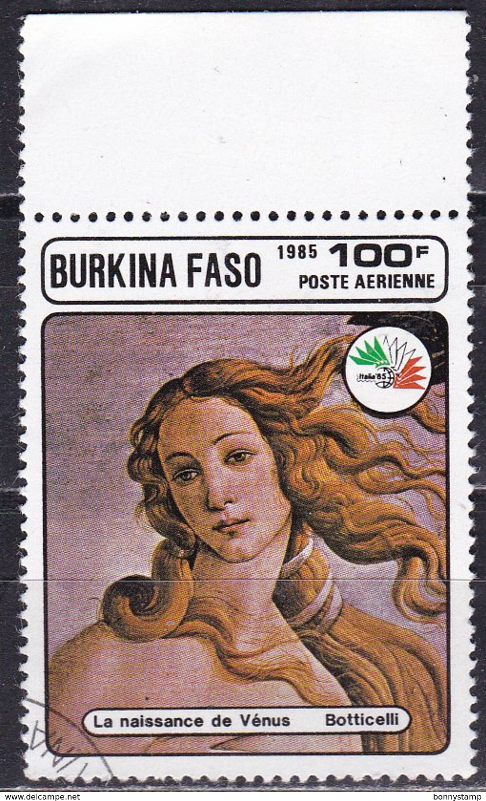 Burkina Faso, 1985 - 100fr Birth Of Venus - Nr. 749D Usato° - Burkina Faso (1984-...)