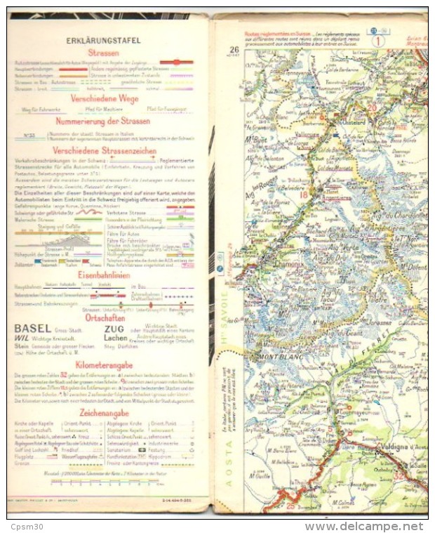 Carte Géographique MICHELIN - N° 026 - MARTIGNY-MILANO - N° 42-367 - Wegenkaarten