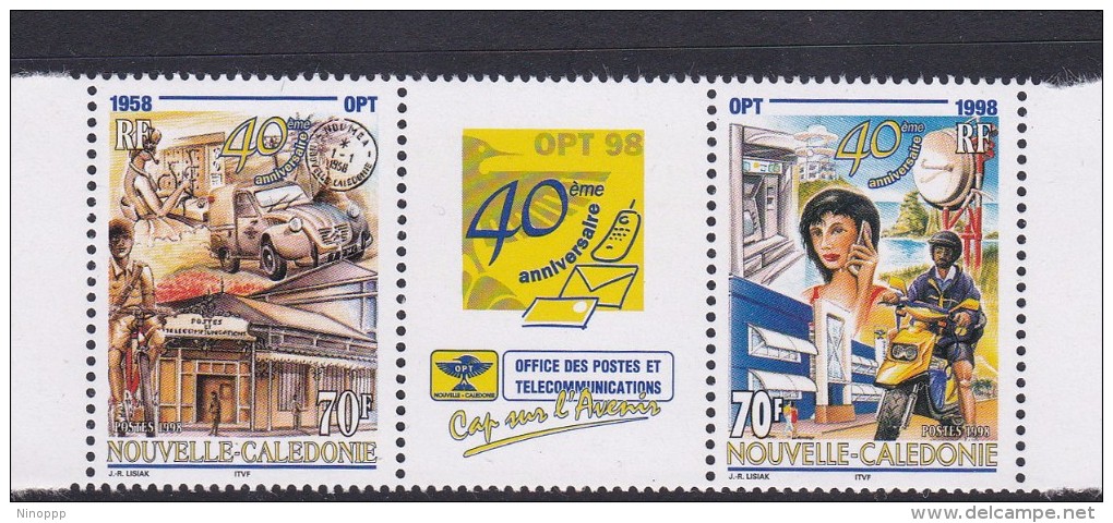 New Caledonia SG 1158-59 1998 40th Anniversary OPT MNH - Unused Stamps