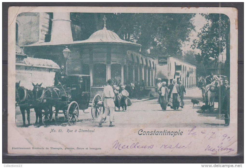 CACHET CONSTANTINOPLE GALATA Poste Française Sur Type Sage (04/07/01) - Storia Postale