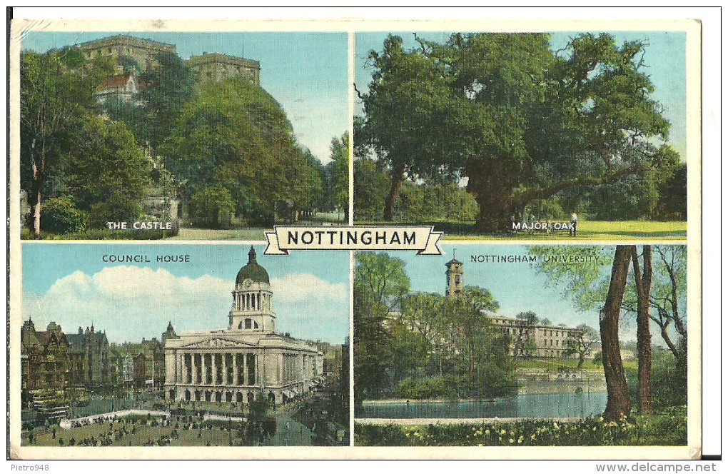 Regno Unito (Inghilterra, Great Britain) Notthingam Views: The Castle, Major Oak, Council House, Notthingam University - Nottingham