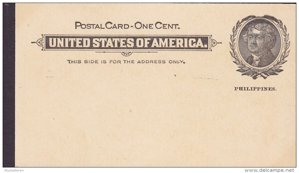 United States Of Amerika Philippines Postal Stationery Ganzsache Entier 1900? 1 C. Jefferson Postal Card (Unused) - Filippijnen