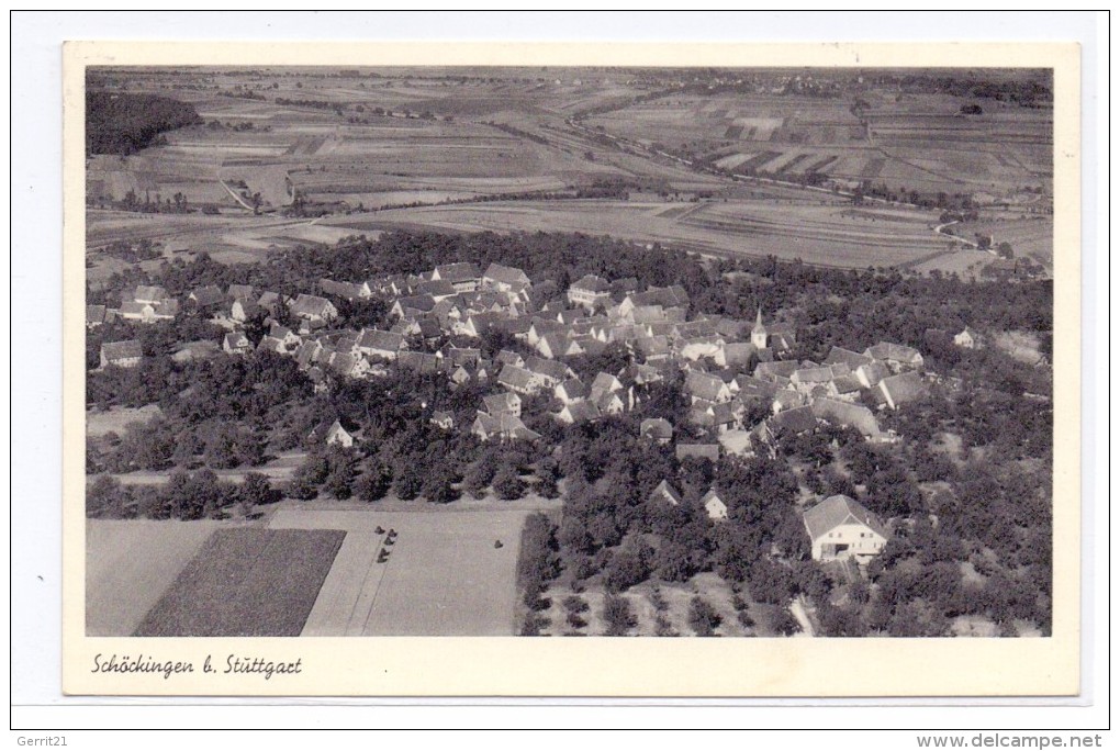 7257 DITZINGEN - SCHÖCKINGEN, Luftaufnahme - Ditzingen