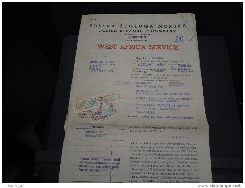 GUINEE FRANCAISE - Timbre Fiscal Sur Document - Trés Rare Pour Cette Ancienne Colonie Française - A Voir - Lot N°16416 - Cartas & Documentos