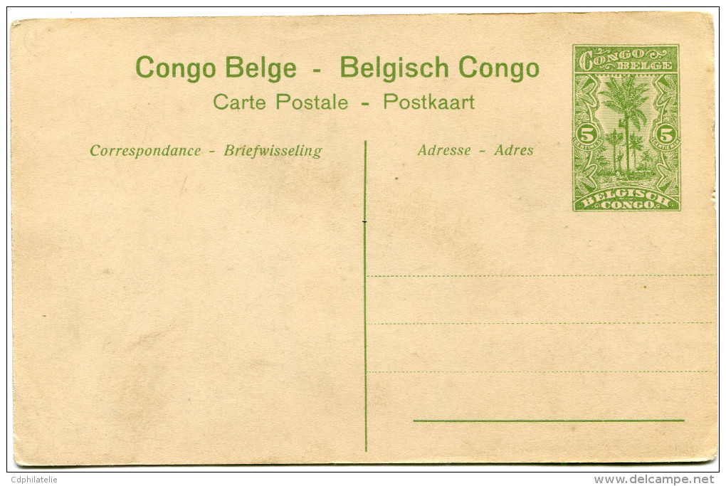 CONGO BELGE CARTE POSTALE ENTIER NEUF N°27 BOMA BUREAU DES POSTES - Stamped Stationery