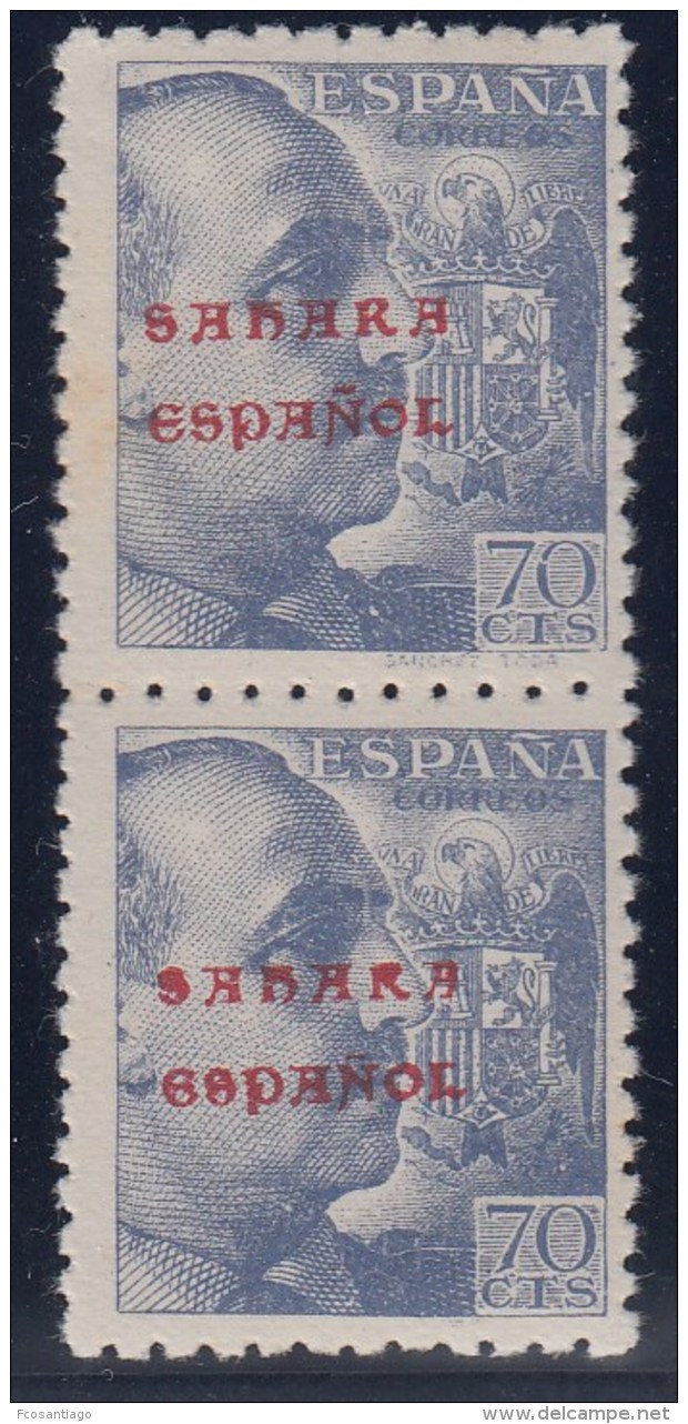 ESPAÑA/SAHARA 1941 - Edifil #58t - MNH ** - Un Sello Con Pie De Imprenta "SANCHEZ TODA" - Sahara Español