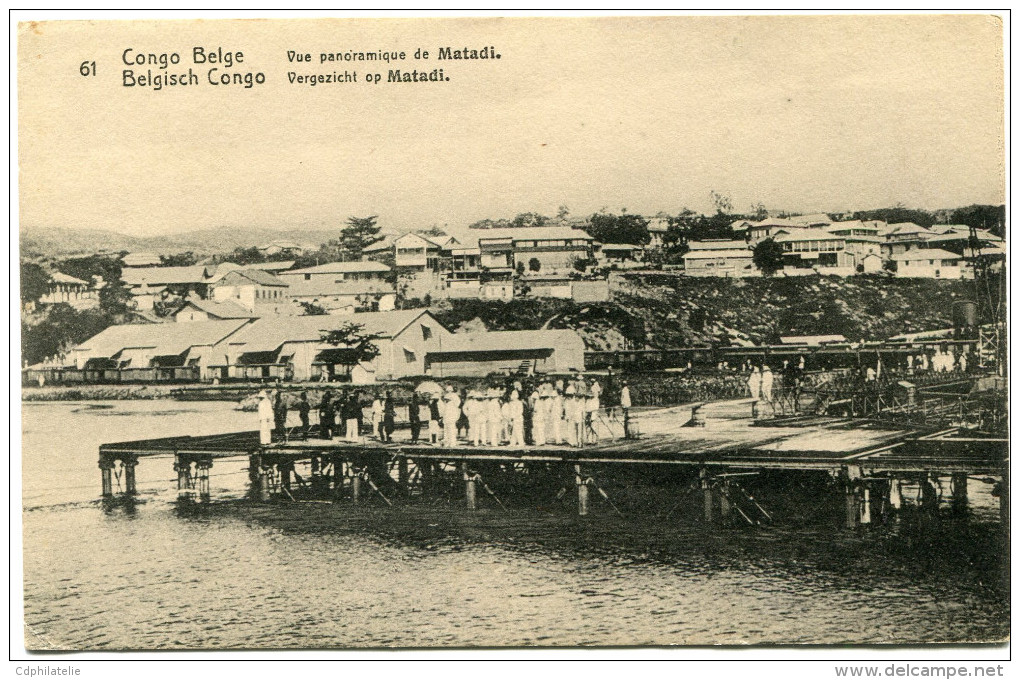 CONGO BELGE CARTE POSTALE ENTIER NEUF N°61 VUE PANORAMIQUE DE MATADI - Stamped Stationery