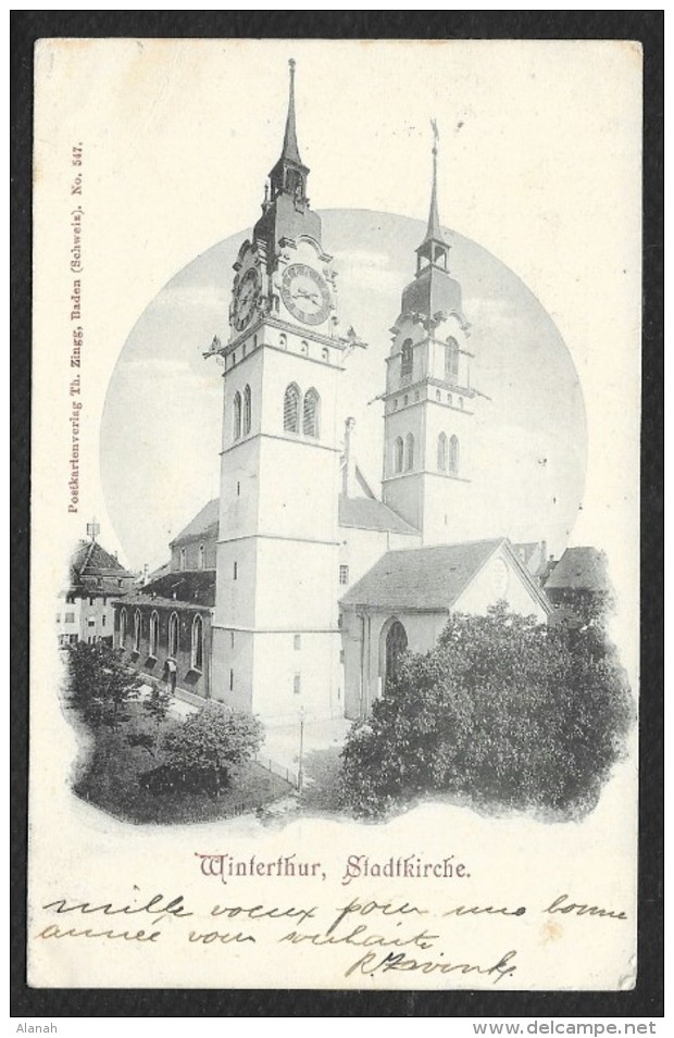 WINTERTHUR Rare Stadtkirche (Zingg) Suisse ZH - Winterthur