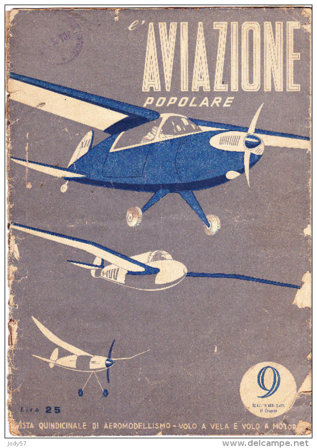 AVIAZIONE POPOLARE - N.9 ANNO II - 1946 - Italy