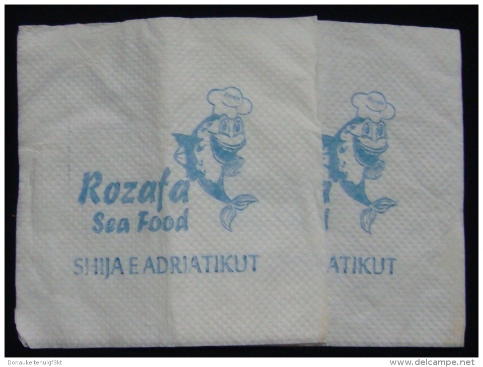 ALBANIA *ROZAFA SEA FOOD* RESTAURANT NAPKINS X 2 - Tovaglioli Bar-caffè-ristoranti