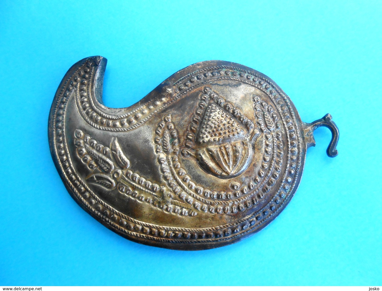 VINTAGE OTOMAN FILIGREE BELT BUCKLE - PAFTA * Large size * Oriental Art Ottoman Bosnia Balkans Islam Turkey Turkish