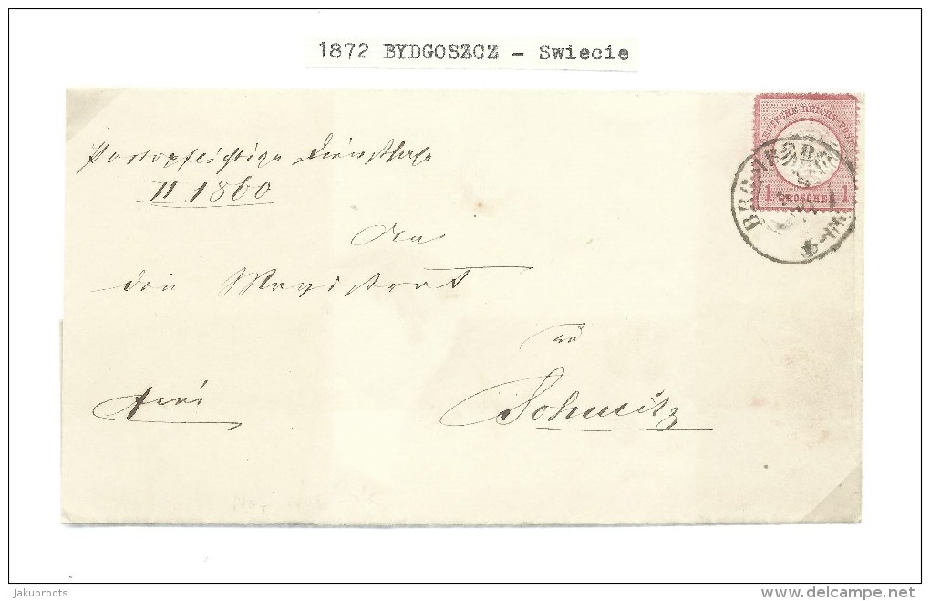 1860.GERMAN  OCCUPATION . BYDGOSZCZ  --SWIECIE - ...-1860 Prefilatelia